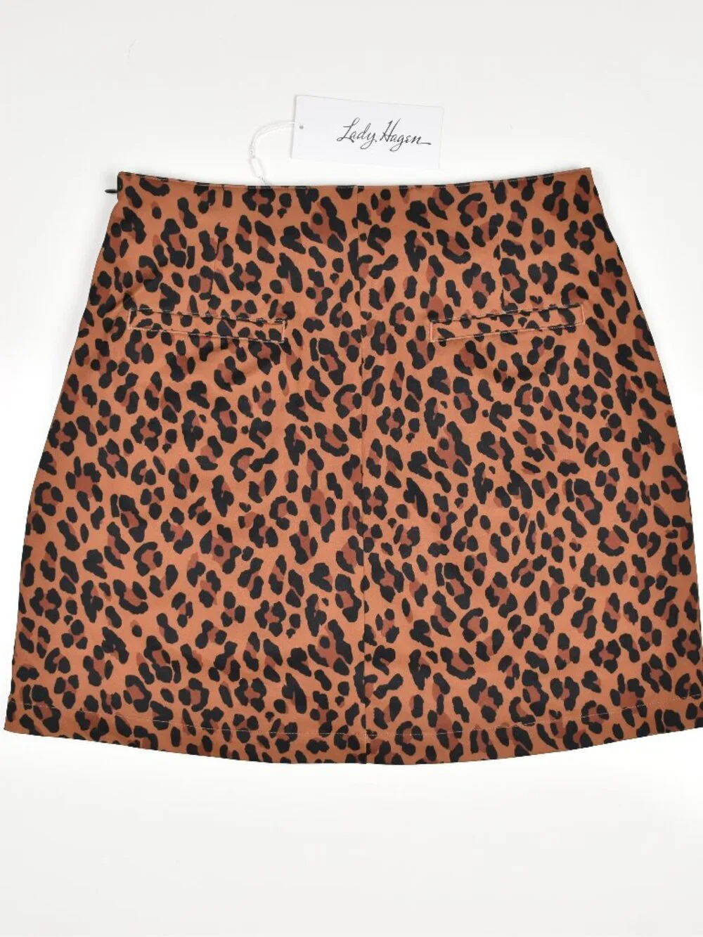 Lady Hagen 17" Wrap Skort Skirt Leopard NEW - 2 - Picture 2 of 7